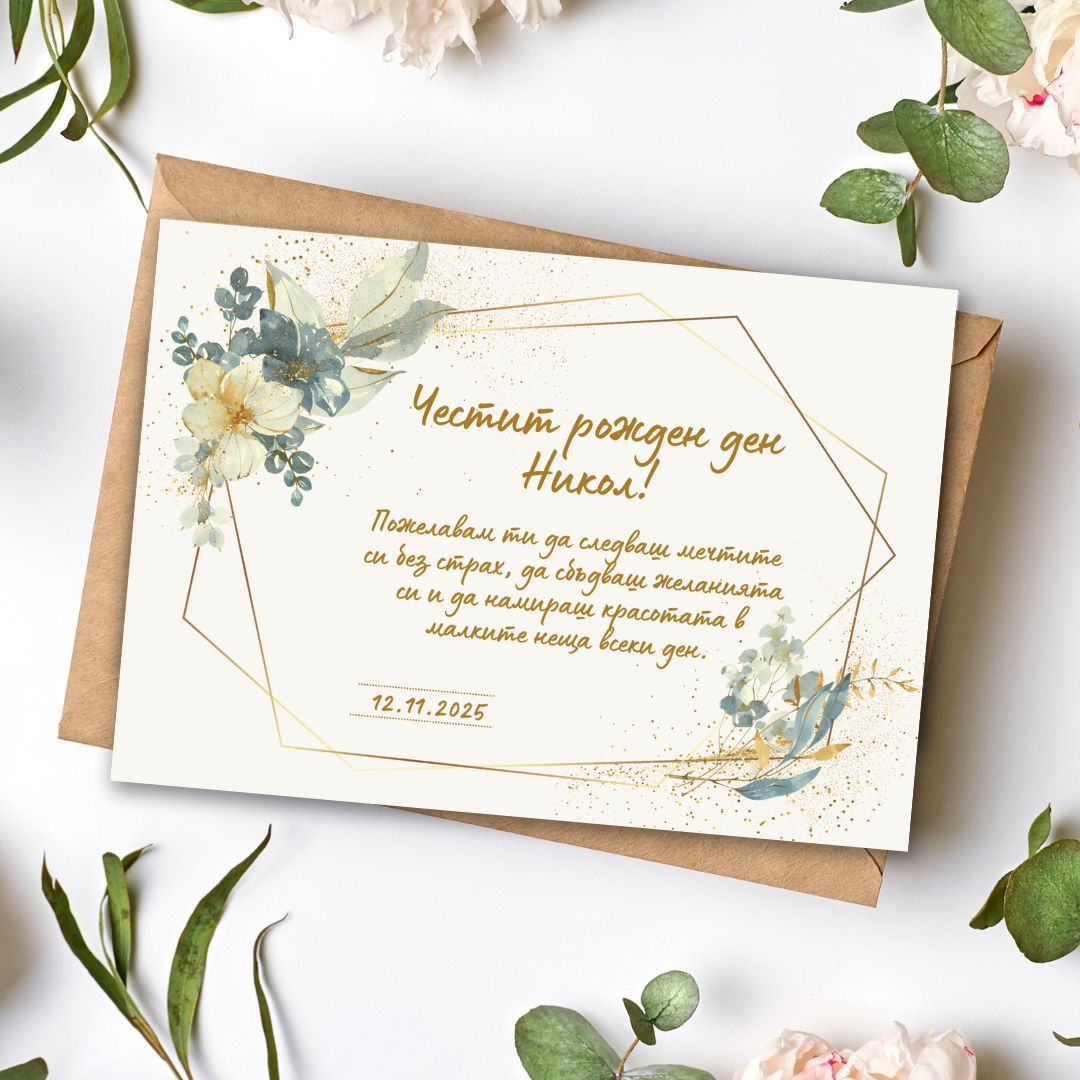 Персонализирана картичка за рожден ден 03