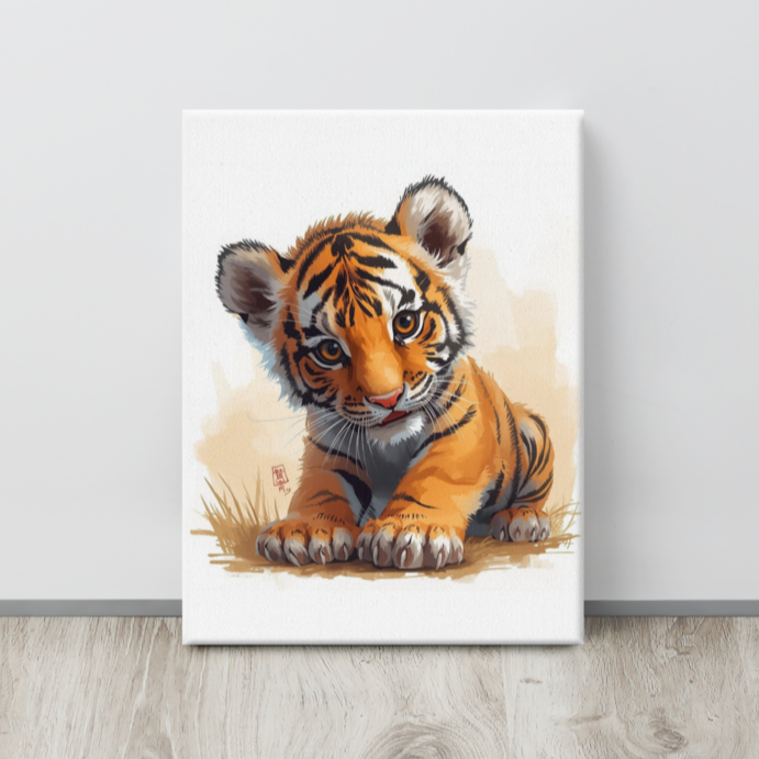Картина за детска стая с тигърче