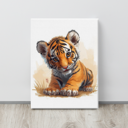 Картина за детска стая с тигърче